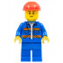 Blue Jacket with Diagonal Lower Pockets and Orange Stripes, Blue Legs, Red Construction Helmet – ГРАДСКИ