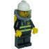 Fire - Reflective Stripes, Black Legs, White Fire Helmet, Smirk and Stubble Beard, Breathing Neck Gear with Yellow Air Tanks – ГРАДСКИ