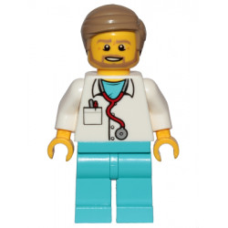 Doctor - Stethoscope, Medium Azure Legs, Dark Tan Smooth Hair, Beard – ГРАДСКИ