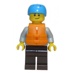 Rafter, Adult Son, Dark Azure Sports Helmet, Orange 2 Strap Life Jacket – ГРАДСКИ
