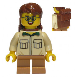 Camper, Male Child, Tan Shirt, Medium Nougat Short Legs, Glasses, Backpack – ГРАДСКИ