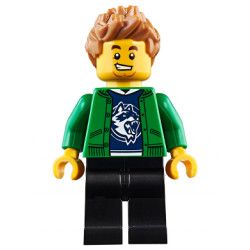 Hiker, Male, Green Jacket over Raccoon Shirt, Black Legs, Medium Nougat Spiked Hair – ГРАДСКИ
