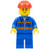 Blue Jacket with Pockets and Orange Stripes, Blue Legs, Red Construction Helmet, Thin Grin – ГРАДСКИ