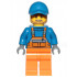 Overalls with Safety Stripe Orange, Orange Legs, Blue Short Bill Cap, Dark Tan Angular Beard – ГРАДСКИ