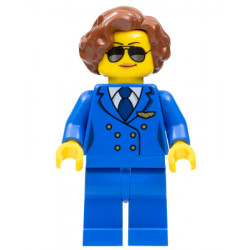 Pilot, Female, Short Reddish Brown Hair, Blue Airline Uniform – ГРАДСКИ