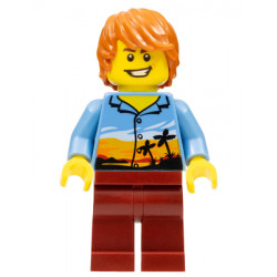 Plane Passenger, Dark Orange Hair, Hawaiian Shirt, Dark Red Legs – ГРАДСКИ