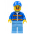 Garbage Worker - Male, Blue Jacket with Diagonal Lower Pockets and Orange Stripes, Medium Blue Legs, Blue Cap with Hole, Goatee and Splotches – ГРАДСКИ