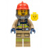 Fire - Reflective Stripes, Dark Tan Suit, Red Fire Helmet, Open Mouth, Breathing Neck Gear with Blue Air Tanks – ГРАДСКИ