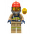 Fire - Reflective Stripes, Dark Tan Suit, Red Fire Helmet, Open Mouth with Goatee, Breathing Neck Gear with Blue Air Tanks – ГРАДСКИ