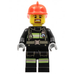 Fire - Reflective Stripes with Utility Belt, Red Fire Helmet, Brown Goatee – ГРАДСКИ