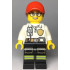 Fire - Female White Shirt with Fire Logo Badge and Belt, Reflective Stripes on Black Legs, Red Cap with Ponytail – ГРАДСКИ