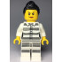 Sky Police - Jail Prisoner 50382 Prison Stripes, Female, Scowl with Peach Lips, Black Ponytail – ГРАДСКИ
