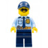 Police - City Officer Shirt with Dark Blue Tie and Gold Badge, Dark Tan Belt with Radio, Dark Blue Legs, Dark Blue Cap, Sunglasses – ГРАДСКИ