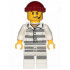 Sky Police - Jail Prisoner 86753 Prison Stripes, Scowl with Open Mouth and Headset, Dark Red Knit Cap – ГРАДСКИ