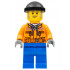Snow Groomer Operator - Male, Orange Safety Jacket, Reflective Stripe, Sand Blue Hoodie, Blue Legs, Black Knit Cap, Moustache and Sideburns – ГРАДСКИ