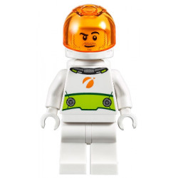 Astronaut - Male, White Spacesuit with Lime Belt, Trans Orange Large Visor, Stubble and Smirk – ГРАДСКИ