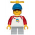 Boy, Freckles, Classic Space Shirt with Red Sleeves, Light Bluish Gray Short Legs, Blue Cap with Tiny Yellow Propeller – ГРАДСКИ