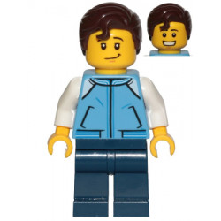 Teenage Boy, Medium Blue Jacket, Dark Blue Legs, Dark Brown Hair Swept Right with Front Curl – ГРАДСКИ