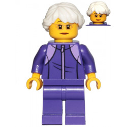 Grandmother - Dark Purple Tracksuit, White Hair, Glasses – ГРАДСКИ