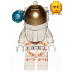 Astronaut - Male, White Spacesuit with Orange Lines, Side Lamp, Smirk and Cheek Lines – ГРАДСКИ