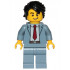 Reporter - Sand Blue Suit, Dark Red Tie, Black Hair Swept Back Tousled – ГРАДСКИ