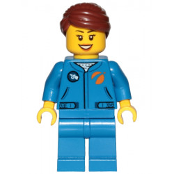 Astronaut - Female, Blue Jumpsuit, Reddish Brown Hair Swept Back Into Bun, Open Mouth Smile – ГРАДСКИ