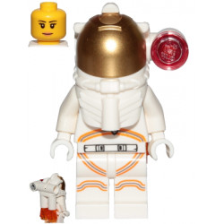 Astronaut - Female, White Spacesuit with Orange Lines, Side Lamp, Smile – ГРАДСКИ