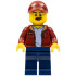 Man, Dark Red Jacket with Bright Light Blue Shirt, Dark Blue Legs, Dark Red Cap with Hole, Moustache (Taxi Driver) – ГРАДСКИ