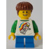 Child - Boy, Classic Space Shirt with Minifigure Floating and Back Print, Blue Short Legs, Reddish Brown Hair, Freckles – ГРАДСКИ