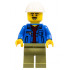 Truck Driver - Blue Jacket over Dark Red V-Neck Sweater, Olive Green Legs, White Construction Helmet – ГРАДСКИ