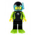 Diver - Male, Black Wetsuit with White Logo and Lime Trim and Flippers – ГРАДСКИ