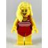 Swimmer - Female, Red Swimsuit with White Stripes, Bright Light Yellow Hair – ГРАДСКИ