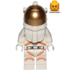 Astronaut - Male, White Spacesuit with Orange Lines, Smirk, Cheek Lines, Black and Dark Tan Eyebrows – ГРАДСКИ