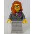 Scientist - Female, Dark Bluish Gray Jacket with Magenta Scarf, Dark Orange Female Hair over Shoulder, Glasses – ГРАДСКИ
