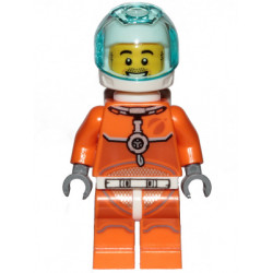 Astronaut - Male, Orange Spacesuit with Dark Bluish Gray Lines, Trans Light Blue Large Visor, Stubble – ГРАДСКИ