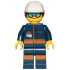 Ground Crew Technician - Female, Dark Blue Jumpsuit, White Construction Helmet with Dark Brown Ponytail Hair, Light Blue Goggles – ГРАДСКИ