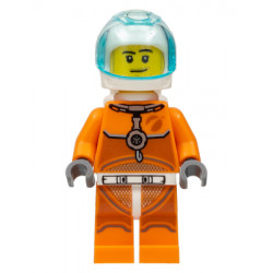 Astronaut - Male, Orange Spacesuit with Dark Bluish Gray Lines, Trans Light Blue Large Visor, Stubble, Moustache and Sideburns – ГРАДСКИ