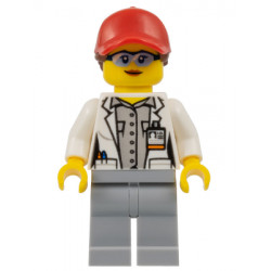Scientist - Female, Red Cap with Ponytail Hair, Blue Goggles and Light Bluish Gray Legs – ГРАДСКИ