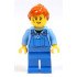 Mechanic Female, Medium Blue Shirt and Blue Overalls, Dark Orange Ponytail – ГРАДСКИ