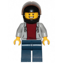 Pizza Delivery Guy - Hooded Sweatshirt, Dark Blue Legs, Black Helmet – ГРАДСКИ