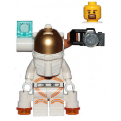 Astronaut - Male, White Spacesuit with Orange Lines, Side Camera and Lamp, Goatee – ГРАДСКИ