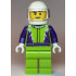 Monster Truck Driver, Lime Legs and Jacket with Purple Flames and Arms, White Helmet – ГРАДСКИ