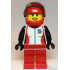 Race Car Driver, Female, Red and White Racing Jacket, Red Helmet and Legs – ГРАДСКИ