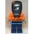 Welder - Male, Orange Safety Jacket, Reflective Stripe, Sand Blue Hoodie, Dark Blue Legs, Black Helmet, Pearl Dark Gray Welding Visor – ГРАДСКИ