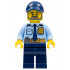 Police - City Officer Shirt with Dark Blue Tie and Gold Badge, Dark Tan Belt with Radio, Dark Blue Legs, Dark Blue Cap, Full Beard – ГРАДСКИ