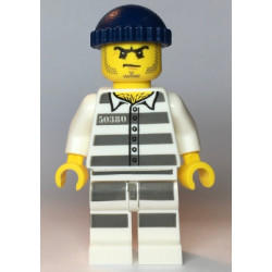 Police - Jail Prisoner 50380 Prison Stripes, Stubble, Dark Blue Knit Cap – ГРАДСКИ