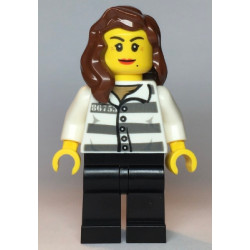 Police - Jail Prisoner 86753 Prison Stripes, Female, Reddish Brown Female Hair over Shoulder – ГРАДСКИ