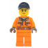 Street Sweeper Operator - Male, Orange Safety Jacket, Reflective Stripe, Sand Blue Hoodie, Orange Legs, Dark Blue Cap with Hole, Smirk – ГРАДСКИ
