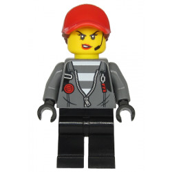 Police - Jail Prisoner Jacket over Prison Stripes, Female, Black Legs, Red Cap with Ponytail – ГРАДСКИ