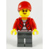 Police - City Bandit Crook, Red Jacket, Red Ball Cap with Reddish Brown Ponytail, Dark Bluish Gray Legs – ГРАДСКИ